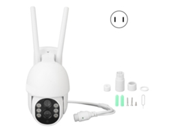 Cámara De Vigilancia Ptz Wifi Para Exteriores Con 2 Lentes, Visión Nocturna A Color 1080p, Seguimiento De Movimiento, Ip66, Enchufe Estadounidense.