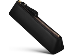 Estuche Pequeño De Cuero Negro Para Lápices, Unisex, Multifuncional, Para La Escuela Y Viajes, Regreso A Clases.