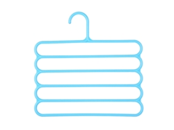 Rack Para Calças De Plástico De 5 Camadas Que Economiza Espaço Cabide Antiderrapante 2 Peças Azul 