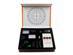 Juego De Equipos Ópticos De Laboratorio Con Lentes Cóncavas, Convexas Y Prisma Para Experimentos Físicos.
