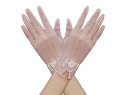 Guantes de encaje floral para bodas, ópera, fiestas, primavera/verano, talla de adulto, elásticos, con protección solar y compatibles con pantallas táctiles (modelo 2026).