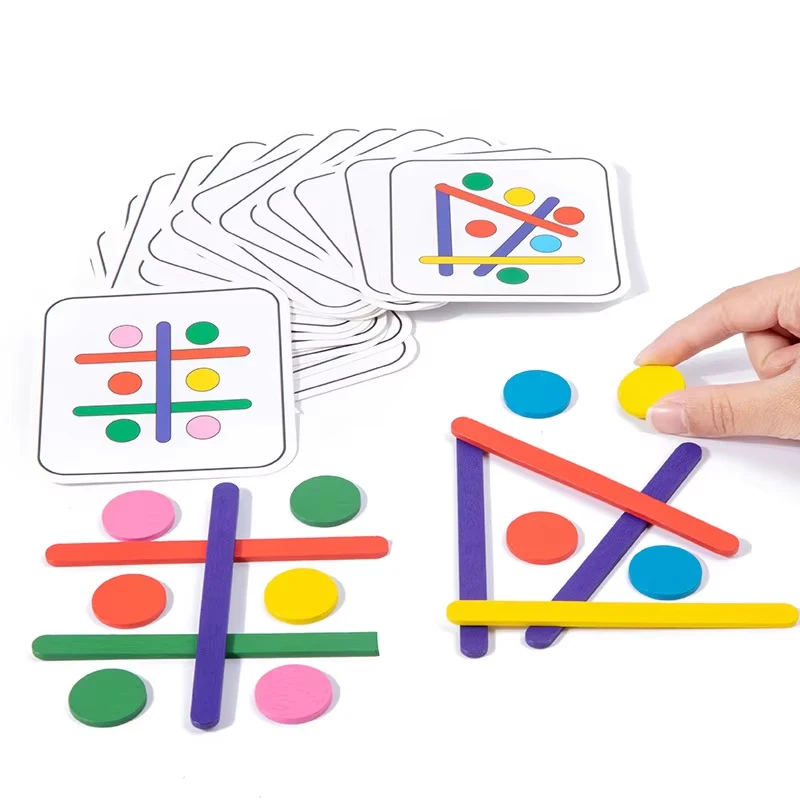 Early Learning Cognitive Rainbow Stick, Color Match Puzzle Para Niños, Montessori Building Blocks Juguetes