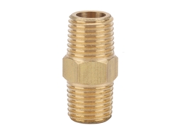 Adaptador De Latón Con Rosca Macho Hexagonal Npt De 60° (1/4 X 1/4)