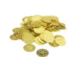 100 Monedas De Oro De Plástico Para Juegos De Piratas, Decoración Para Fiestas De Halloween.