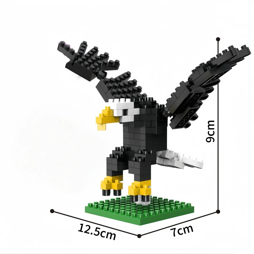 Mini Juguete De Construcción De Mascota 3d (águila): Regalo Divertido Y Educativo, El Animal Favorito De Los Niños.