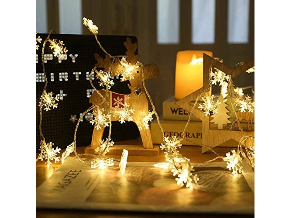 Niumowa LEDs Luces En Cadena, Luces De Hada De Navidad, 20ft 40 Luces LED Alimentadas Por Batería, 2 Modos, Decorativas Para Interiores Y Exteriores, Dormitorio, Boda, Fiesta, San Valentín, Navidad