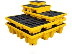 Plataforma De Contención De Derrames Con Desagüe Y Bandeja Modular Apilable.