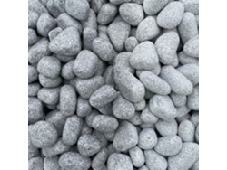 Guijarros laminados reciclados de color gris perla, bolsa de 20 kg / 10-50 mm