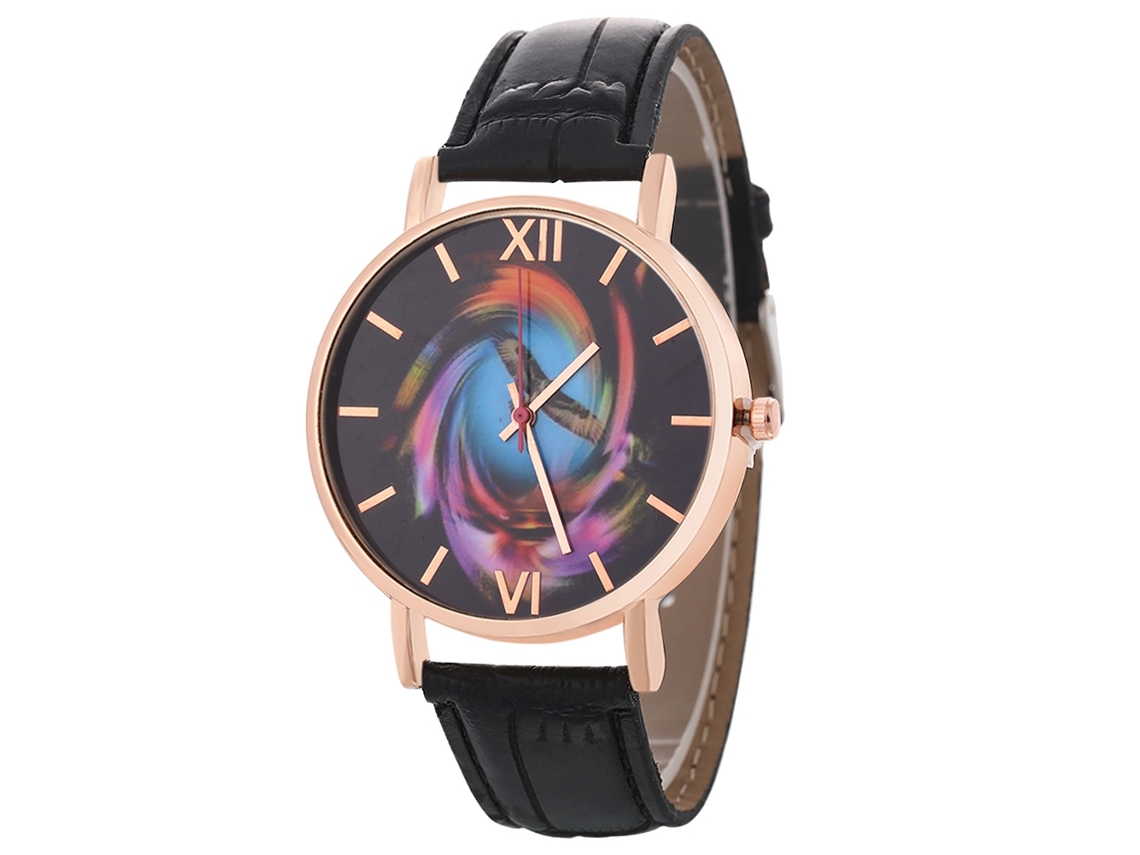 Reloj Para Mujer Coreano Zhoulianfa Correa De Cuero Quartz T0138-z Negro