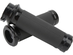 Poignées De Guidon Moto Universelles, 25mm, Noires, Antidérapantes, Confortables Pour Motos Et Velos