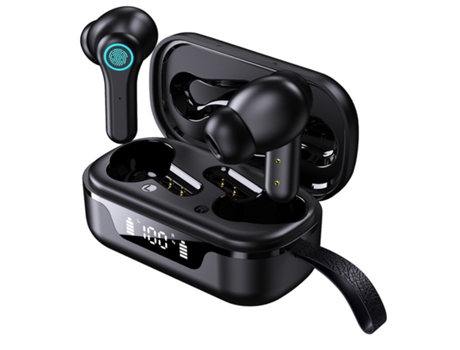 Auriculares internos inalámbricos Bluetooth con 4 micrófonos HD, 100 horas de reproducción, auriculares inalámbricos con control táctil, CVC 8.0, C...