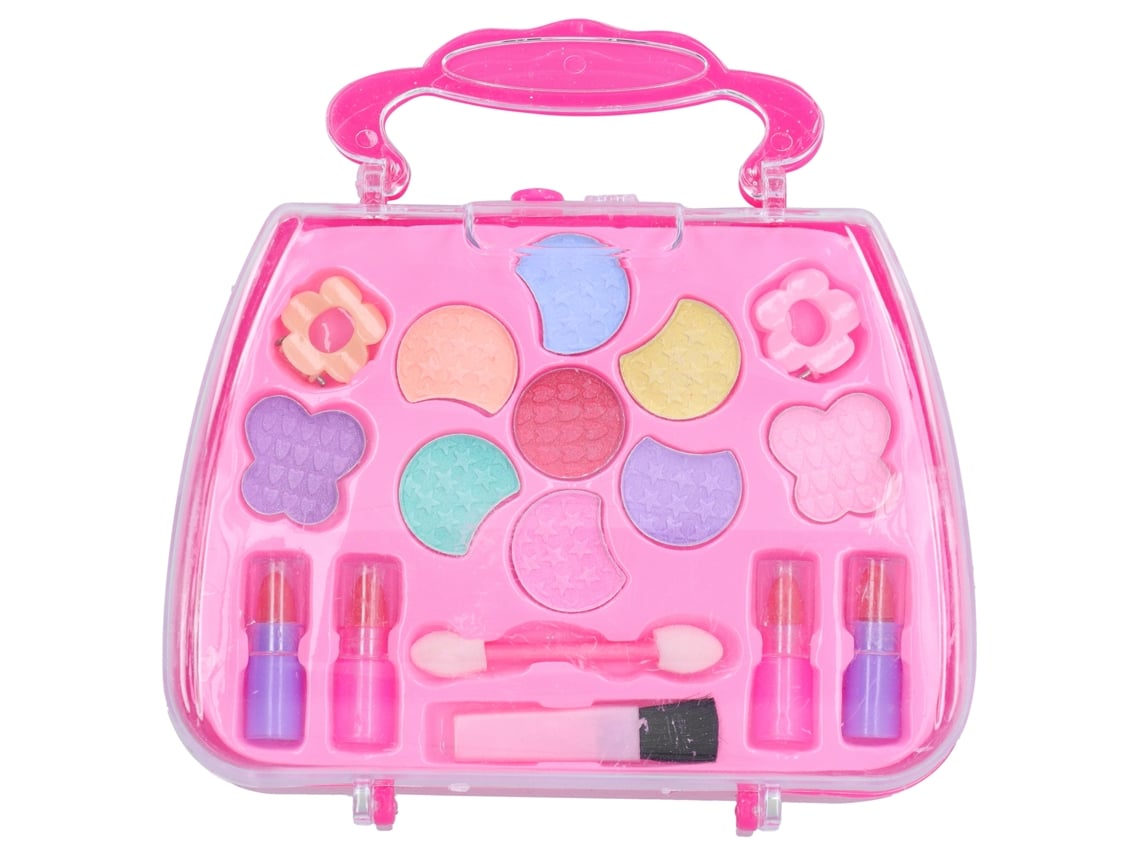 Ats-juguete De Maquillaje De Simulación Para Niñas Kit De Cosméticos Seguro Y Soluble En Agua (rosa)