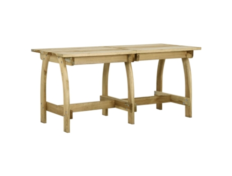 Mesa de jardín VIDAXL Marrón Madera (160x74x75 cm)