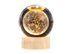2026-luz Nocturna Pequeña Bola De Cristal 3d Con Base De Madera Y Luz Cálida Decoración De Escritorio Regalo Festivo Usb Plug And Play