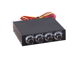Controlador de velocidad y temperatura para PC de 4 canales, reductor de calor con LED azul