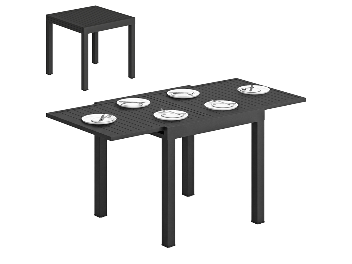 Mesa Extensible 80/160x80 Aluminio 4-6 Personas