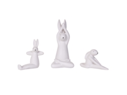 Conjunto de 3 figuras decorativas blancas BREST