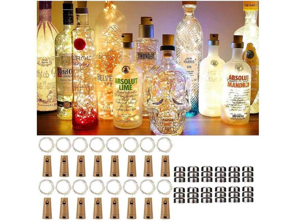 2026-16 Paquetes Luces De Botella Con Corcho Para Decoración De Bodas Y Fiestas Stv