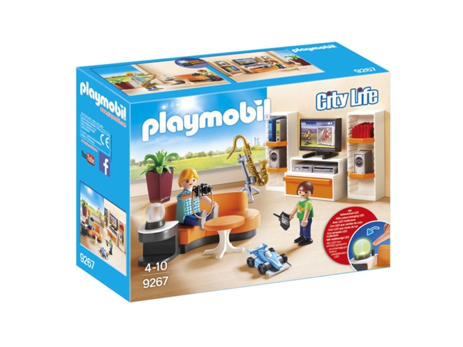 PLAYMOBIL City Life: Sala de estar 9267 (Edad Mínima: 4 - 37 Piezas)