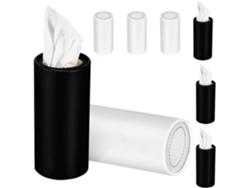 Juego De 8 Dispensadores De Papel Cilíndricos Para Coche, Fabricados En Material Natural, Soporte Para Toallas...
