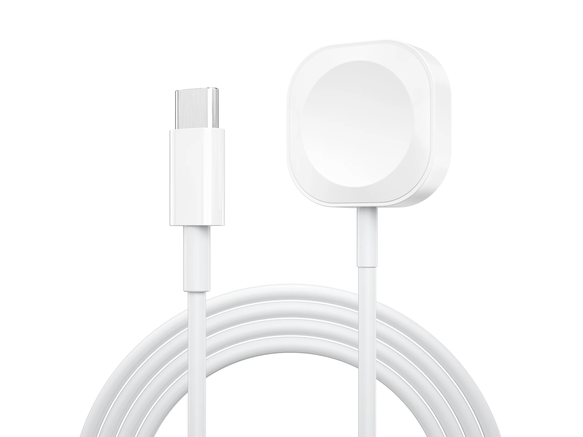 Cargador para Apple Watch Series 8, 7, 6, 5, 4 SE, cable de carga rápida Chrui tipo C (cuadrado, blanco)