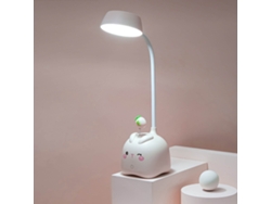 Lámpara de oficina LED 2026 con carga USB, plegable, protección ocular para estudiantes, lectura, color blanco conejo, 3,58 x 3,58 x 15,75 pulgadas.