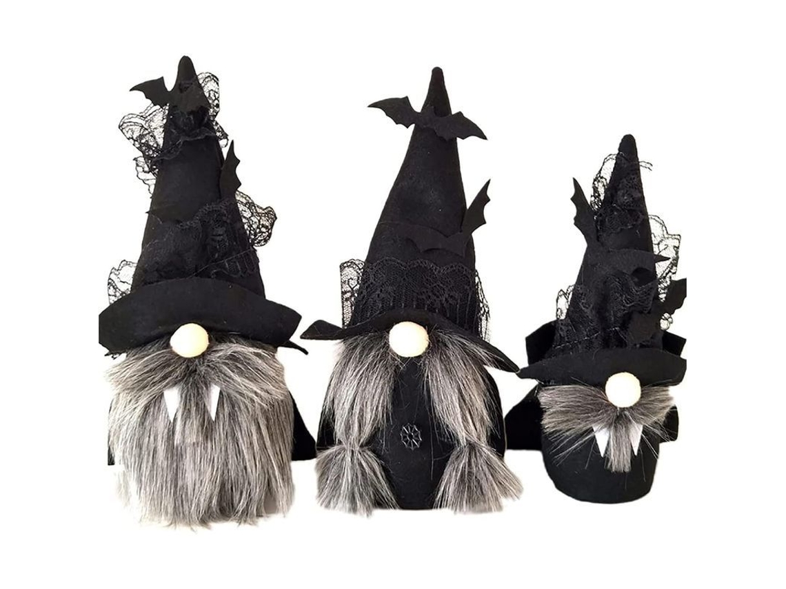 2026-conjunto De 3 Muñecos Sin Rostro Negro Decoración Halloween Ornamentos Fiesta Hogar Mesa