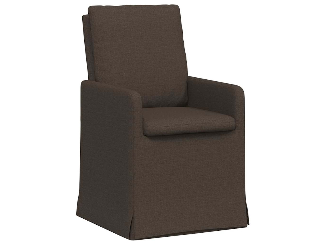 Juego de 2 sillas de comedor de lino gris oscuro MAISON EXCLUSIVE (57x67x98 cm)