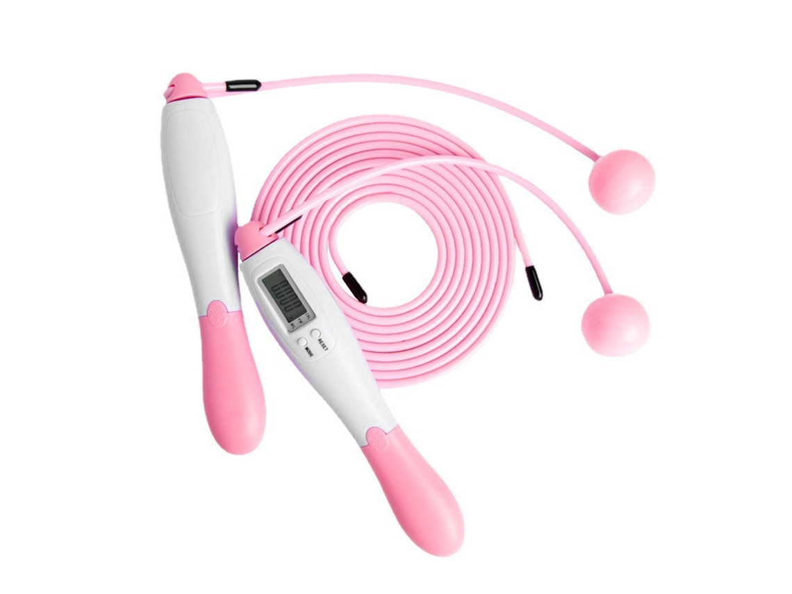 Cuerda Para Saltar Digital Inalámbrica Con Contador Electrónico Para Fitness Y Deportes, Rosa, 2,8 M
