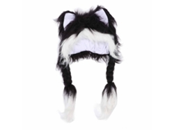 Bj-gorro De Orelhas De Gato Feito À Mão Suave E Peludo Para Cosplay Dia De São Valentim Natal Preto Branco