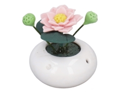 Flor En Miniatura En Maceta Para Casa De Muñecas 1:12 Jardín Decorativo Balcón