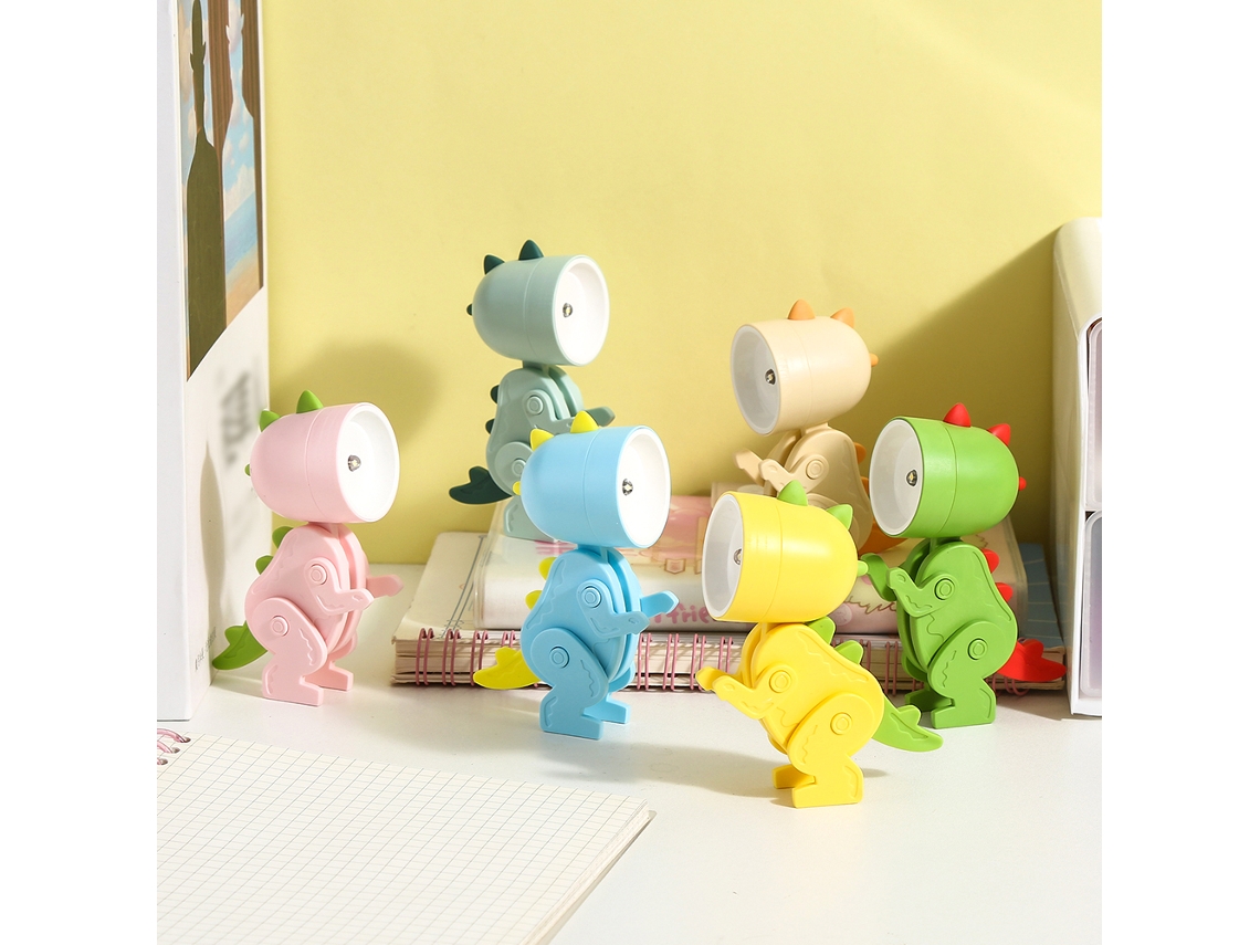 Rebe-lámpara De Noche Infantil Dinosaurio Mini Led Mesa Cute Diy Ajustable Portátil Niños Dormitorio Guardería