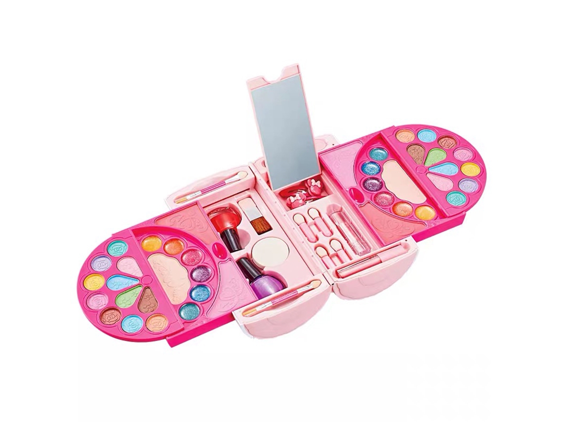 2026-set De Maquillaje Para Niñas Niños Simulación Alta Seguro Juguete Maquillaje Rosa
