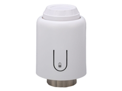 Termostato inteligente con radiador LED para ajuste de temperatura.