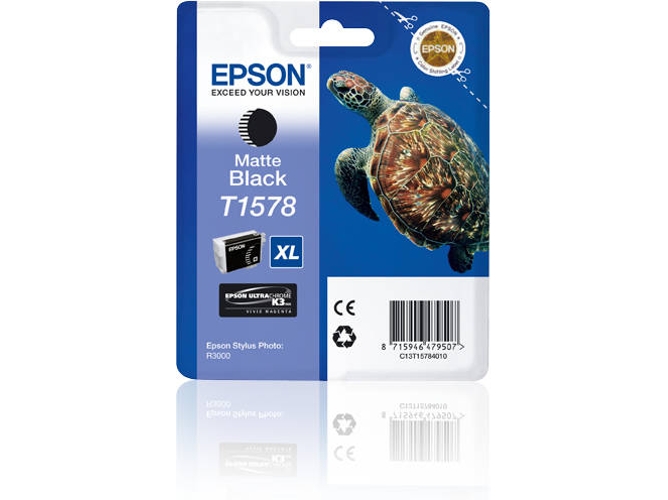 Cartucho de tinta EPSON T1578 Tinta UltraChrome K3 Negro Mate