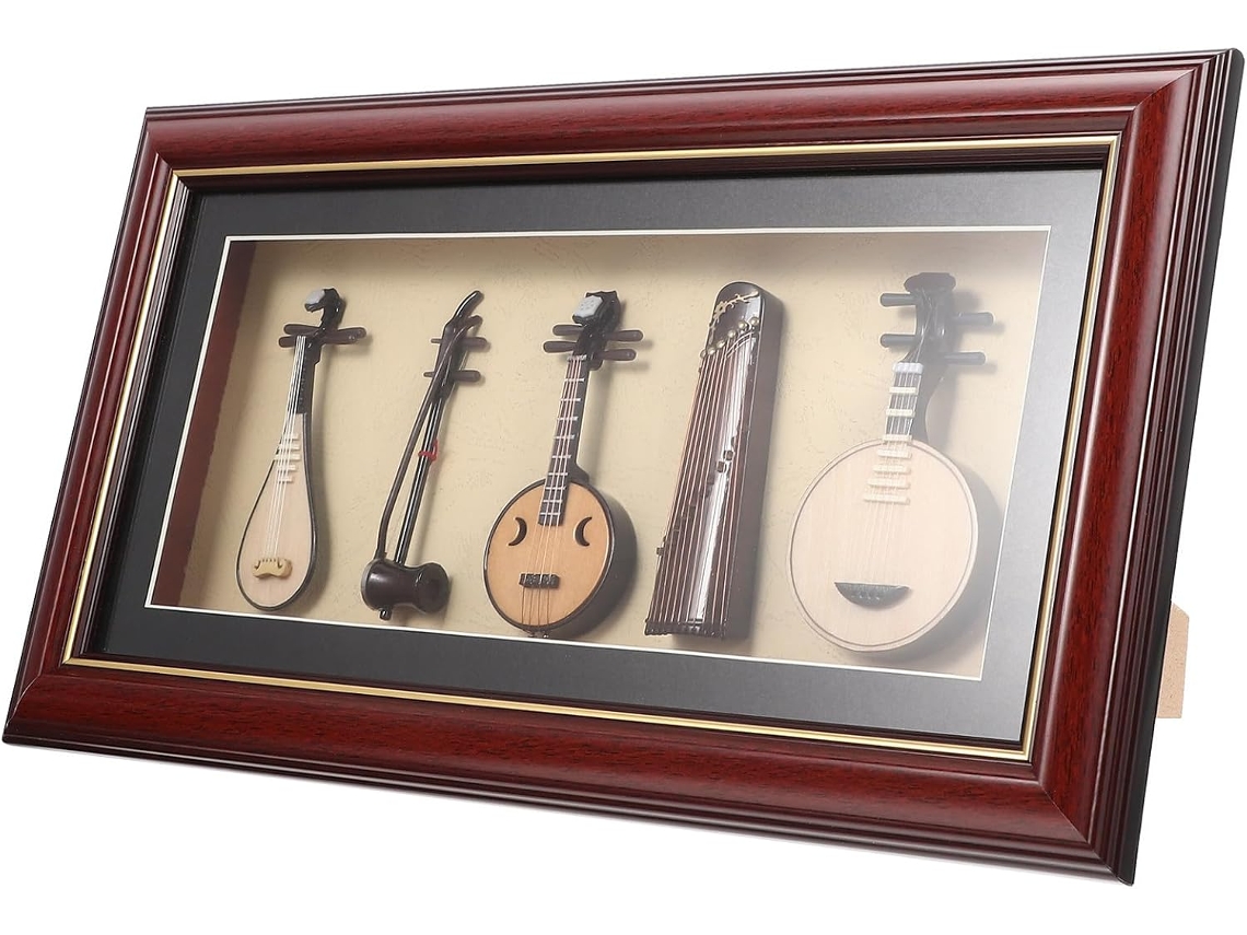 Juego 5 Modelos Instrumentos Musicales Folclóricos Chinos Decoración Hogar Oficina Resistente Desgaste Al