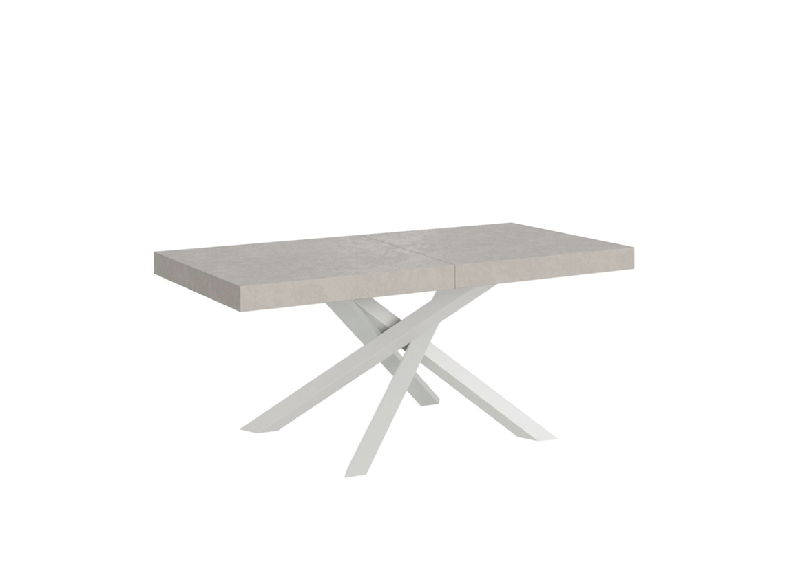 Mesa extensible Volantis Cashmere 200/460x90 cm con patas blancas Itamoby