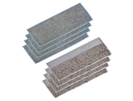 Ad-4 almohadillas húmedas y 4 almohadillas secas, almohadillas de fregado lavables y reutilizables para fregona Robot Irobot Braava Jet M6 (6110)