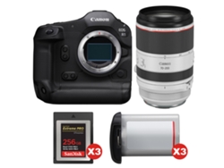 Canon Eos R1 + Rf 70-200mm F/2.8 L Is Usm + 3 Sandisk 256gb Extreme Pro Cfexpress Type B + 3 Canon Lp-e19 + Ebook Pricedirect