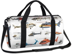 Bolsa Deportiva Estampado Helicóptero Para Fines Semana Bolsa Viaje Bolso Informal Niños Niñas Mujeres Homb