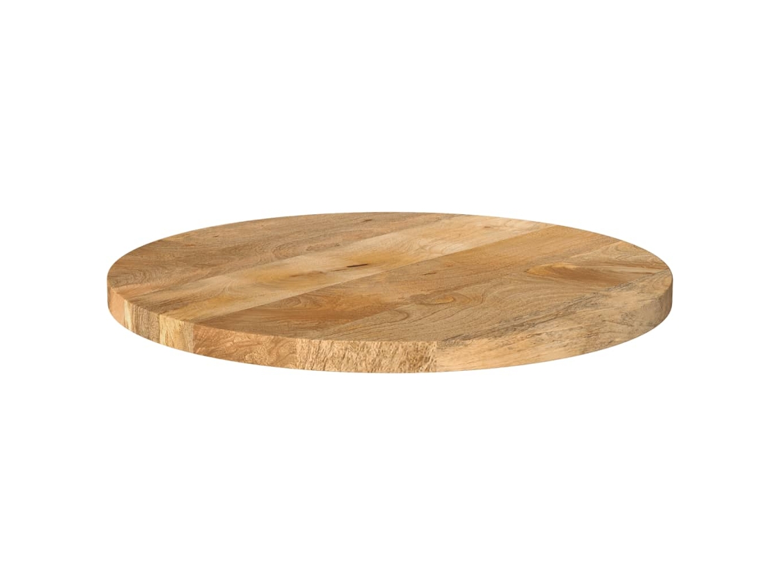 Tablero de mesa | Superficie de mesa redonda Ø40x2,5 cm Madera maciza de mango Wsd419212 Lovely Home