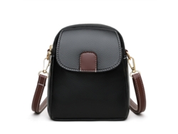 Bolso Bandolera Ligero De Gran Capacidad Para Mujer, De Pu Suave, Ideal Para Viajes Diarios - Negro