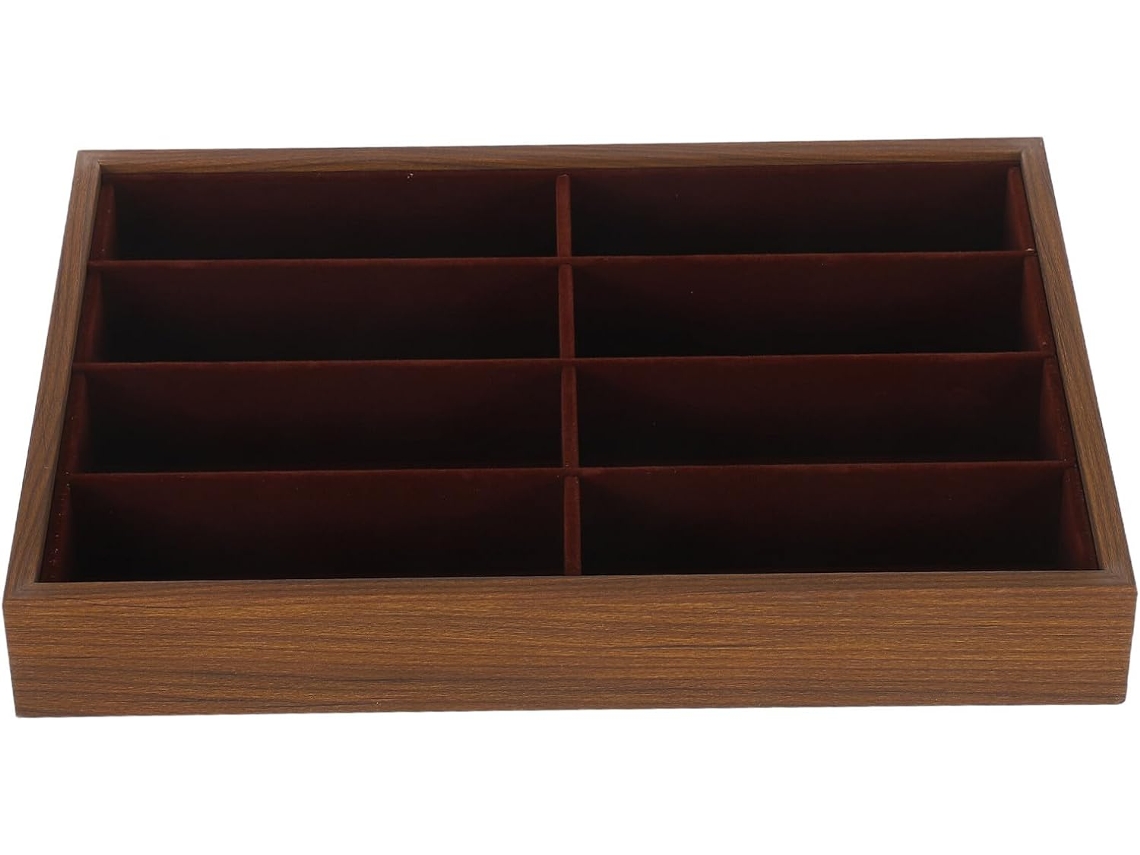 Organizador para proteger y exhibir tus gafas, bandeja de almacenamiento de madera, ligero y portátil, 8 SFUSHOS