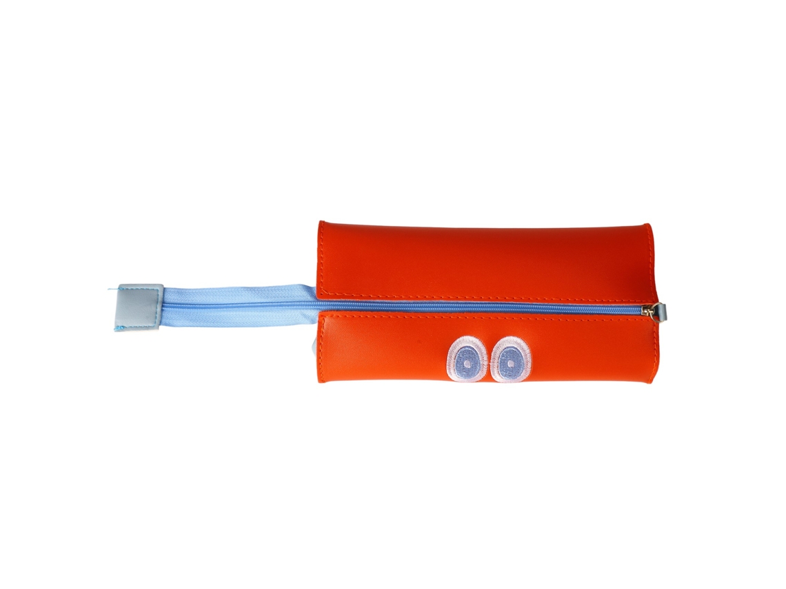 Estuche Para Lápices De Cuero Sintético Pu Impermeable Y Elegante Con Cremallera Suave Para Estudiantes De Secundaria - Rosa