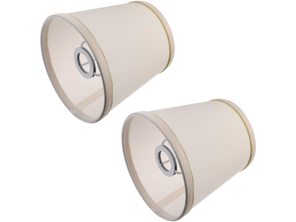 Juego De 2 Fundas Protectoras De Tela Color Crema Para Lámparas De Araña Y Apliques De Pared.
