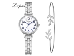 Reloj De Pulsera De Cuarzo Elegante E Informal Para Mujer Con Brazalete Azul Plateado.