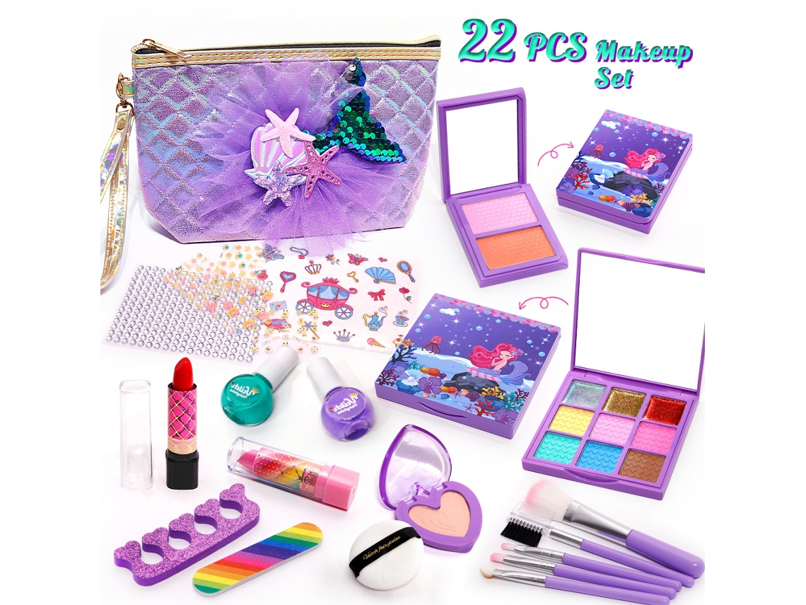 Brinquedos Infantis Meninas Maquilhagem Vestir Se Brincar Casa Bolsa Conjunto Yuysan Sp07 16