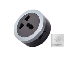 Adaptador Eléctrico Para Riel De 3250 W Con Enchufe Universal, Led Azul Y Diseño Compacto.