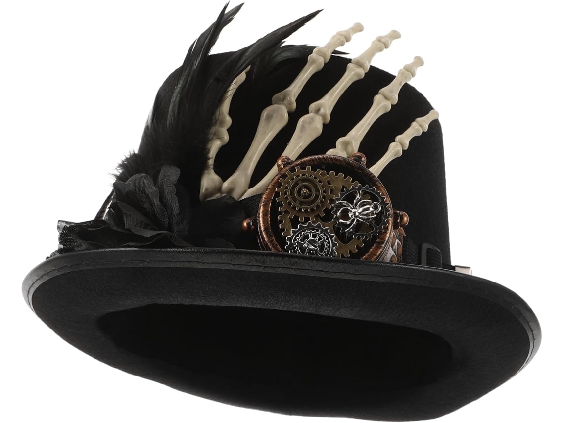 Sombrero Steampunk Con Monóculo Distintivo, Accesorio De Disfraz Para Halloween. Sombrero De Copa.