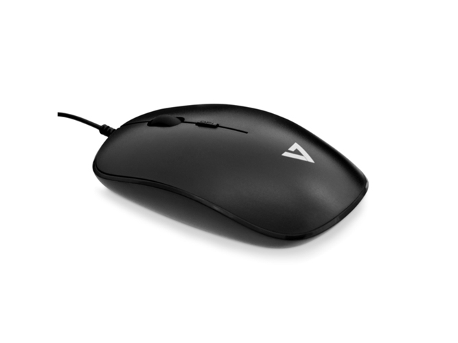 Ratón V7 MU200-1E (Óptico - 1600 dpi - Negro)